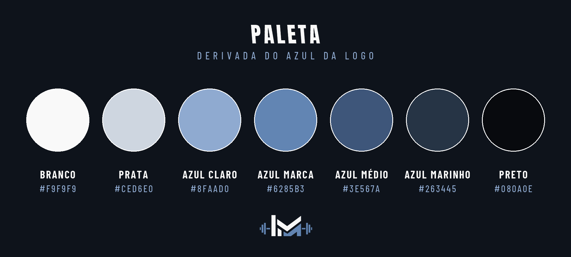 Paleta de cores da marca Iury Martins